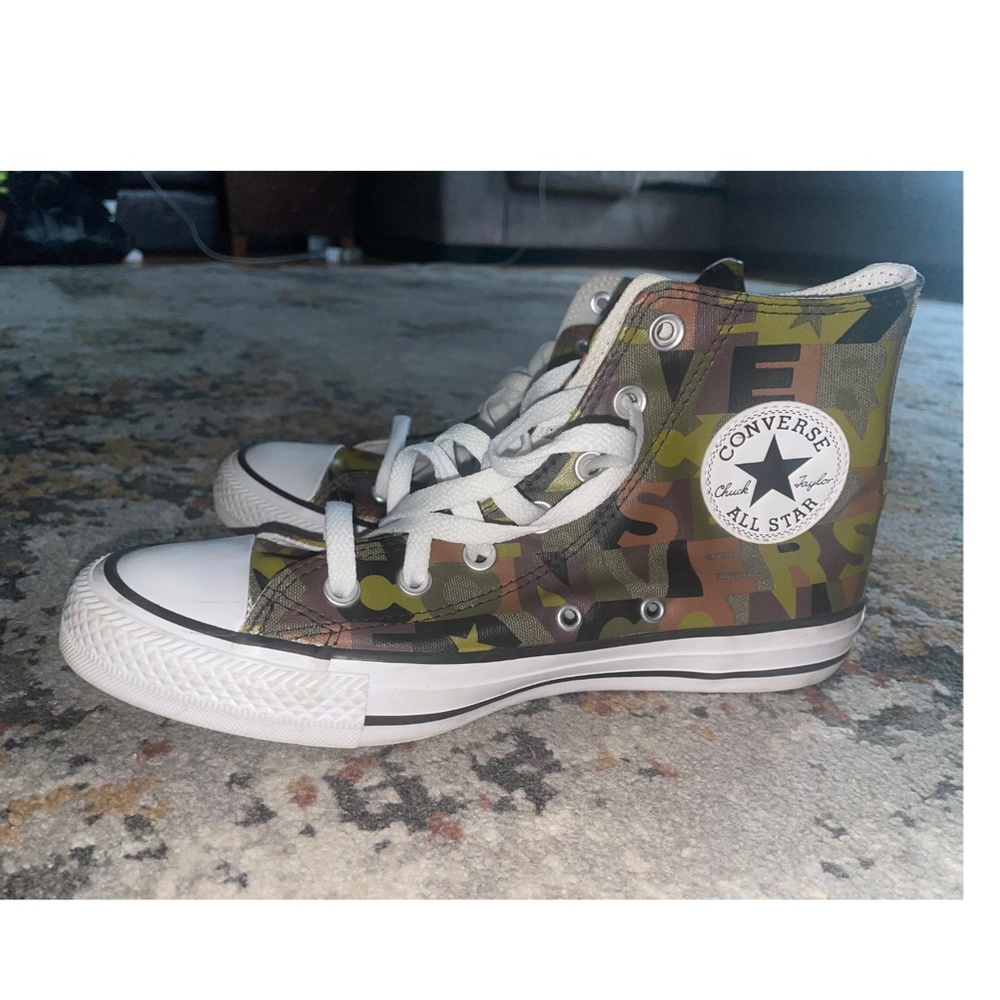 Converse Chuck Taylor All Star Green High Top Camo Canvas Sneakers